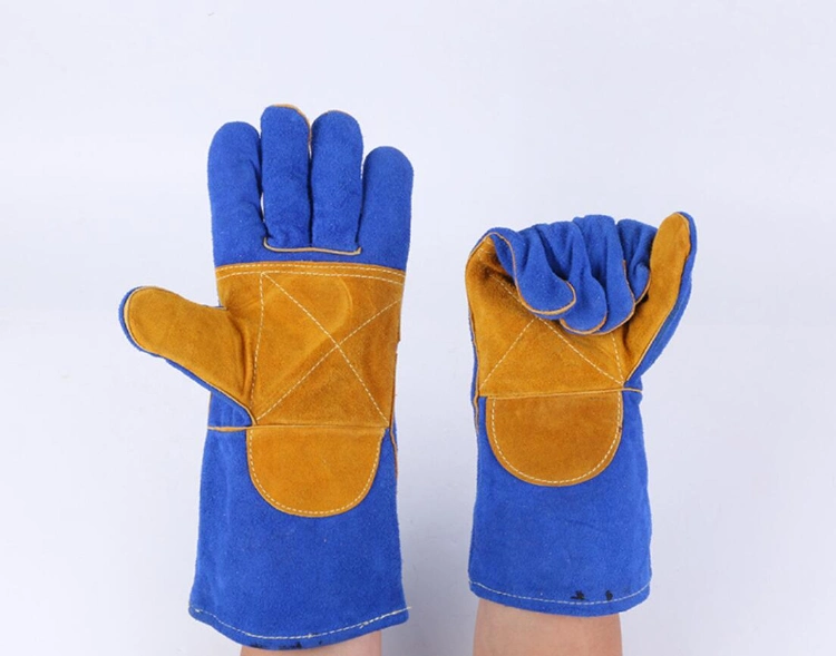 Industrial Welding Cow Split Leather Safety Working Glove