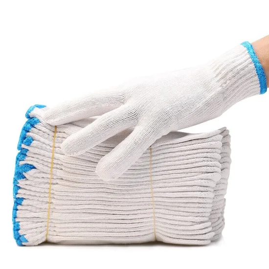 Chine vente en gros de gants de sécurité/de travail de calibre 10/7, gants tricotés en coton blanc pour main industrielle/de travail