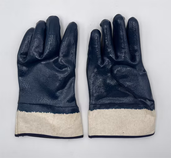  Nitrile bleu entièrement enduit.  Doublure en jersey.  Gants de sécurité Luvas, Guantes CE 4112X