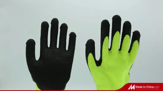 Gants de sécurité de protection du travail en polyester enduit de nitrile (NS004)