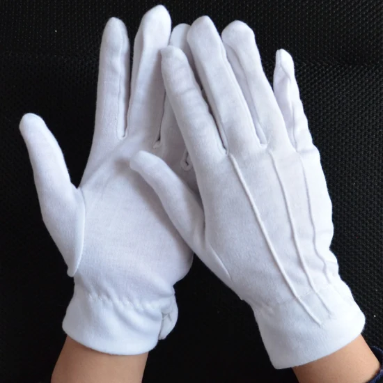 Bienvenue gants blancs étiquette pur coton Antique mince gants de travail bijoux pilote gants à main