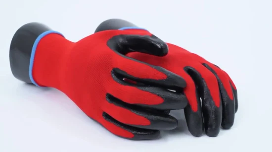 Gants de sécurité Xingyu 13G, coque en polyester, gants enduits de Nitrile/gants de construction/gants de travail de grande qualité